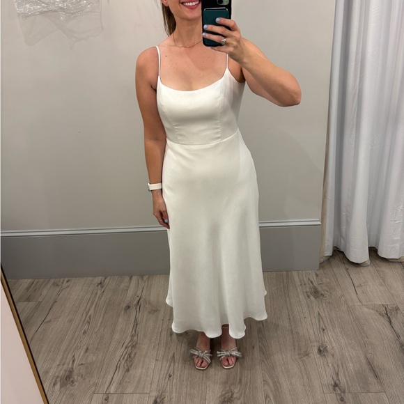 Jenny Yoo Dresses & Skirts - Jenny Yoo White Sleeveless Sundress Wedding